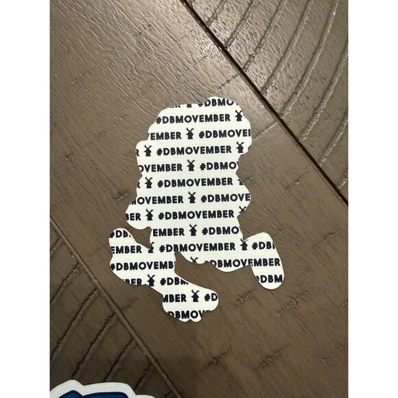 Dutch Brothers Bros Movember-Themed Skateboarding Coffee Cup Vinyl Sticker - Picture 2 of 2